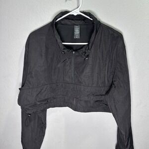 Alphalete Performance Endure Crop Jacket Women's Size Small black Windbreaker